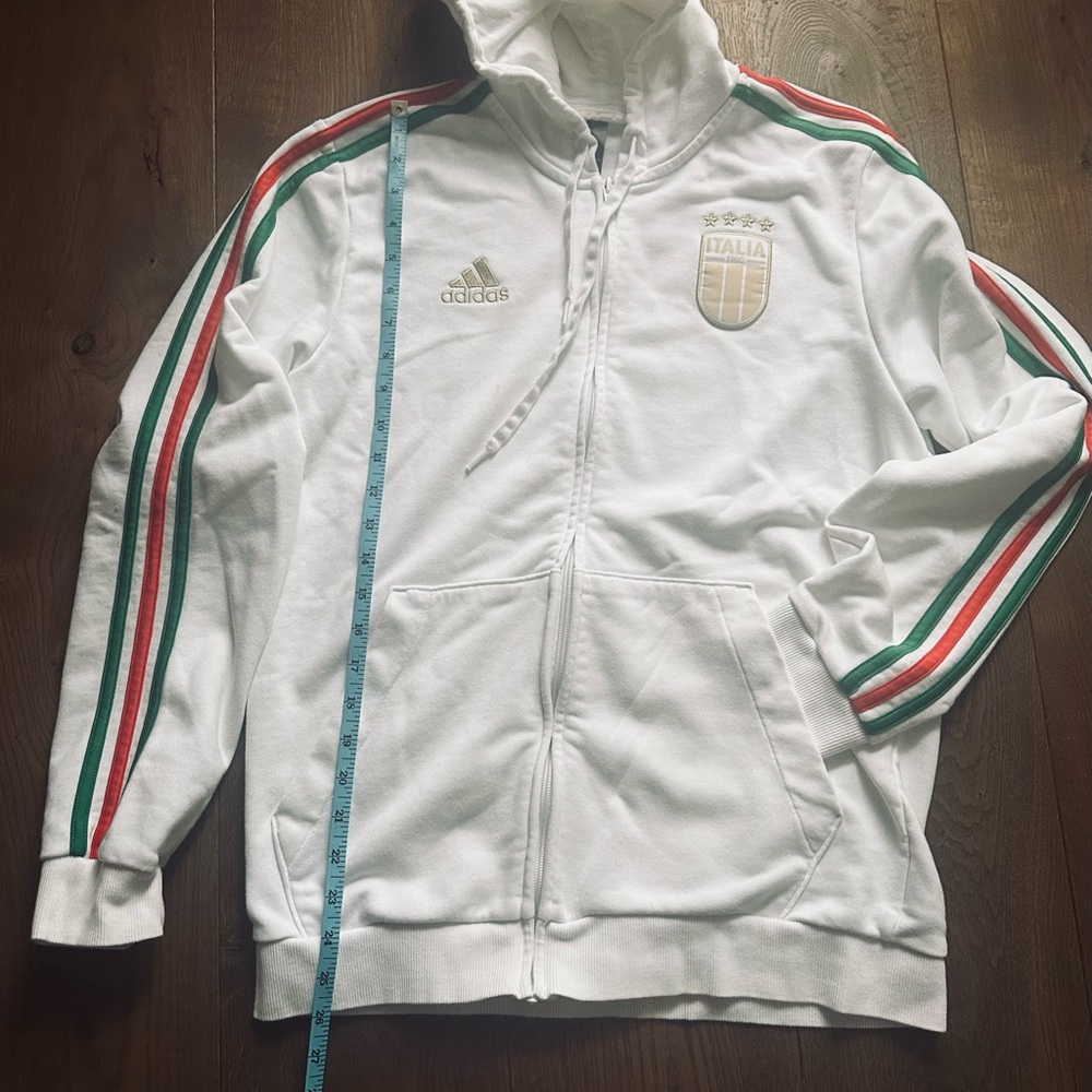 Adidas Italy Men’s full -zip White hoodie - Picture 7 of 15
